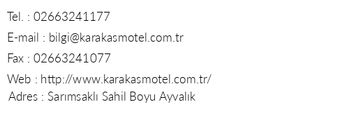 Karaka Motel telefon numaralar, faks, e-mail, posta adresi ve iletiim bilgileri